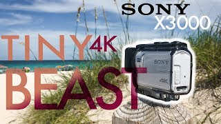 Sony FDR X3000 review and unboxing  Its a tiny 4k vlog camera [upl. by Ellenhoj]