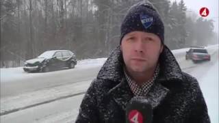 Live news photobombed by a drifting Volvo 740 [upl. by Solita]