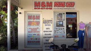 M amp M Phone Shop in Sosua  Computer and Phone Repairs  Sale of Accessories and parts [upl. by Marieann]