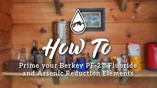 How to prime Berkey PF2™ Fluoride and Arsenic Reduction Elements [upl. by Naryb264]