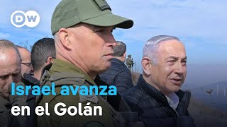 Netanyahu ordena al ejército israelí tomar zona siria de Altos del Golán [upl. by Ecnahoy]