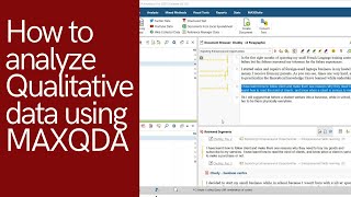 Qualitative Data Analysis Using MAXQDA [upl. by Enyamert144]