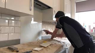 Metro tile kitchen splashback timelapse [upl. by Aitat270]