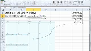 Excel NETWORKDAYS Function [upl. by Audrye]