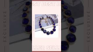 2023 New ZA Fashion Geometric Resin Choker Necklace Women Indian Ethnic Statement Big Bib Collar [upl. by Rozina306]