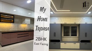 Simple Modern 2BHK Interiors At My Home Tridasa  East Facing  CASA  Hyderabad [upl. by Asiulana]