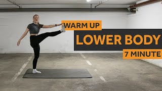 LOWER BODY WARM UP  7 MIN warm up for home workouts [upl. by Helms]