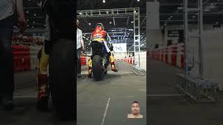 John McGuinness wows crowds at this years Devitt MCN London Motorcycle Show mcnhonda iomtt [upl. by Xela714]