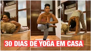 FIZ YOGA EM CASA TODOS OS DIAS POR UM MÊS Experiência vantagens e mudanças [upl. by Nekcerb]