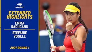 Emma Raducanu vs Stefanie Voegele Extended Highlights  2021 US Open Round 1 [upl. by Asemaj]