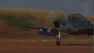 A29 Super Tucano Takeoff and Landing on rugged terrain [upl. by Dyob805]