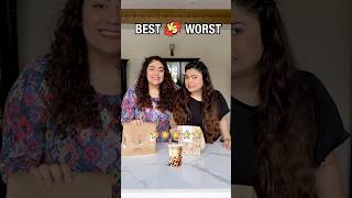 5⭐️ vs 1⭐️ Boba Chai Review Cheap vs Expensive Food Challenge foodchallenge thakursisters [upl. by Ennyl]