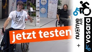 Vosara  Mit Rollstuhl Treppen steigen  Rollstuhlparcours bei Rehability Frankfurt Jetzt testen [upl. by Goodson]