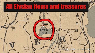 All Secret items Treasures and strange things of the Elysian pool  RDR2 [upl. by Eeliak]