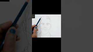 How to draw cricketer virat Kohli drawing art [upl. by Aire]