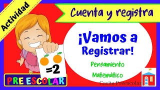 Conteo para Niños VAMOS A REGISTRAR Aprendeencasa Preescolar [upl. by Anelat]