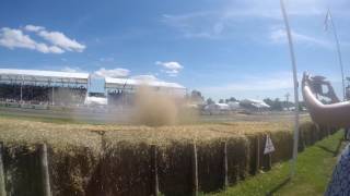 Goodwood Festival of Speed Nico Rosberg Burnout in Mercedes F1 Car Accident [upl. by Ardnosal]