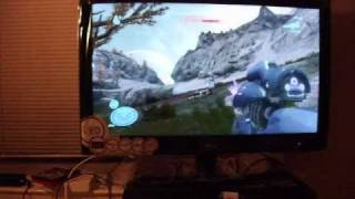 LG 32LE5300 LED LCD HDTV 32 inch 1080p 120hz Halo Reach Gameplay [upl. by Analihp]