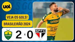 CUIABÁ 2 X 0 SÃO PAULO  BRASILEIRÃO 2024 VEJA OS GOLS DE BRUNO ALVES E CLAYSON [upl. by Mcquillin]