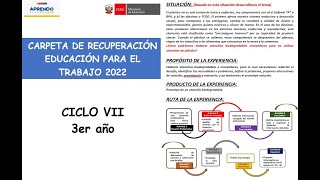 CARPETA DE RECUPERACION EPT 3RO 4TO Y 5TO [upl. by Gabbie]