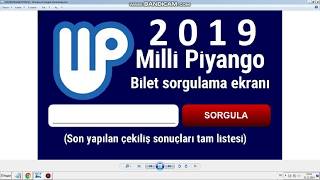 2019 MİLLİ PİYANGO BİLET SORGULAMA [upl. by Terrel]