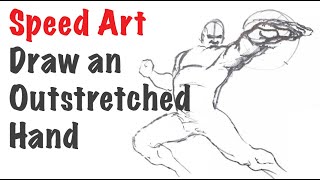 How to Draw an Outstretched Hand Speed Art [upl. by Cutcheon890]