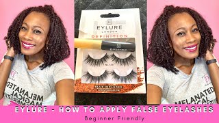 Eylure Eyelashes  How to Apply False Lashes  BEGINNER FRIENDLY [upl. by Mayap433]