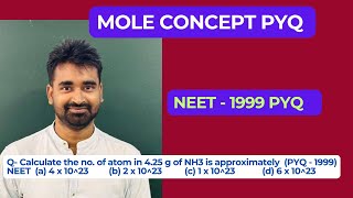 Calculate the no of atom in 425 g of NH3 is approximatelyPYQ  1999 NEET chemwarriors [upl. by Crudden]