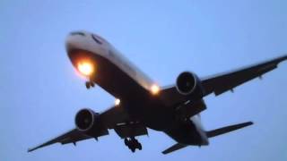 British Airways 777300ER Landing RWY27R at Heathrow from Mumbai 210215 [upl. by Vachel183]