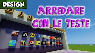 Arredare casa con le teste dei players  Minecraft Design [upl. by Lupe485]