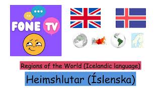 Regions of the World Icelandic language enis [upl. by Notnilc]