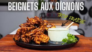 BEIGNETS aux OIGNONS à LINDIENNE avec une DÉLICIEUSE SAUCE  FACILE amp RAPIDE [upl. by Drehcir]