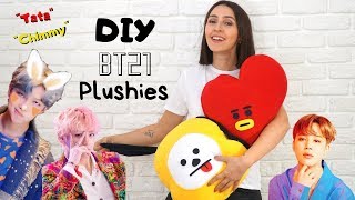 DIY BTS Yastıkları  Plushies  Size Hediyem Var [upl. by Ilenay]