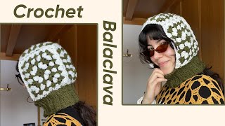 EASY CROCHET BALACLAVA  How to Crochet Granny Square Balaclava [upl. by Devlin506]