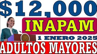 1 de enero 2025 12000 para Adultos Mayores de 60 a 65 años con Tarjeta INAPAM [upl. by Nueoras855]