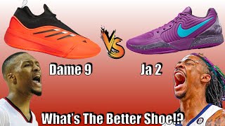 Adidas Dame 9 vs Nike Ja 2  Best Budget Shoes [upl. by Theressa376]