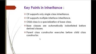 C Beginner to advanced  Lesson 19  Inheritance Key points Part 2 [upl. by Ediva]