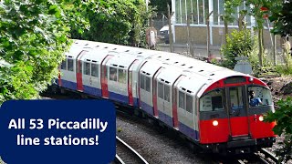 All 53 Piccadilly line stations [upl. by Beckerman]