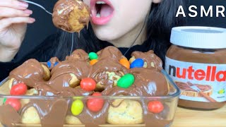 ASMR PROFITEROLES  Nutella  Mukbang Eating Sounds [upl. by Hctud]