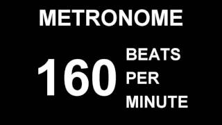 METRONOME 160 BPM BEATS PER MINUTE [upl. by Odraboel]