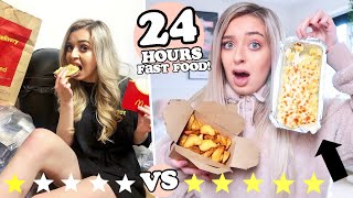 24 HOURS eating ONLY fast food BEST and WORST takeaways in my AREA [upl. by Ylrebmek]