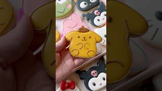 Pompompurin 💛 cookies cookiedecorating cookieart pompompurin sanrio hellokitty satisfying [upl. by Acissj]