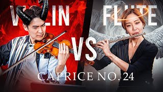 Which sounds better Violin vs Flute ⚔️ PAGANINI CAPRICE No 24 [upl. by Haisa]