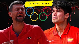 Novak Djokovic vs Carlos Alcaraz Highlights  Olympics 2024 Final [upl. by Cavallaro826]