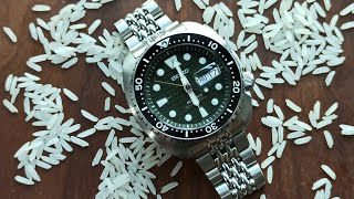 New Strapcode Beads of Rice bracelet  GOMA BOR  on Seiko King Turtle Grenade [upl. by Artenak560]