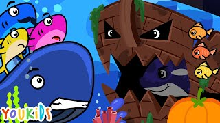 Baby Shark ft Orca Whale amp Ship  YouKids Nursery Rhymes [upl. by Petrina]