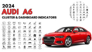 Audi A6 2024 Cluster amp Dashboard Warning Lights Guide [upl. by Anaz]