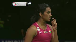 TOTAL BWF World Championships 2017  Badminton QF M4WS  Pusarla V Sindhu vs Sun Yu [upl. by Waldemar]