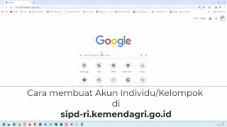 Membuat Akun Individu atau Kelompok di SIPDRI [upl. by Yrrol60]