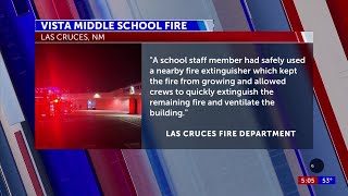 Vista Elementary School fire in Las Cruces [upl. by Hallimaj]